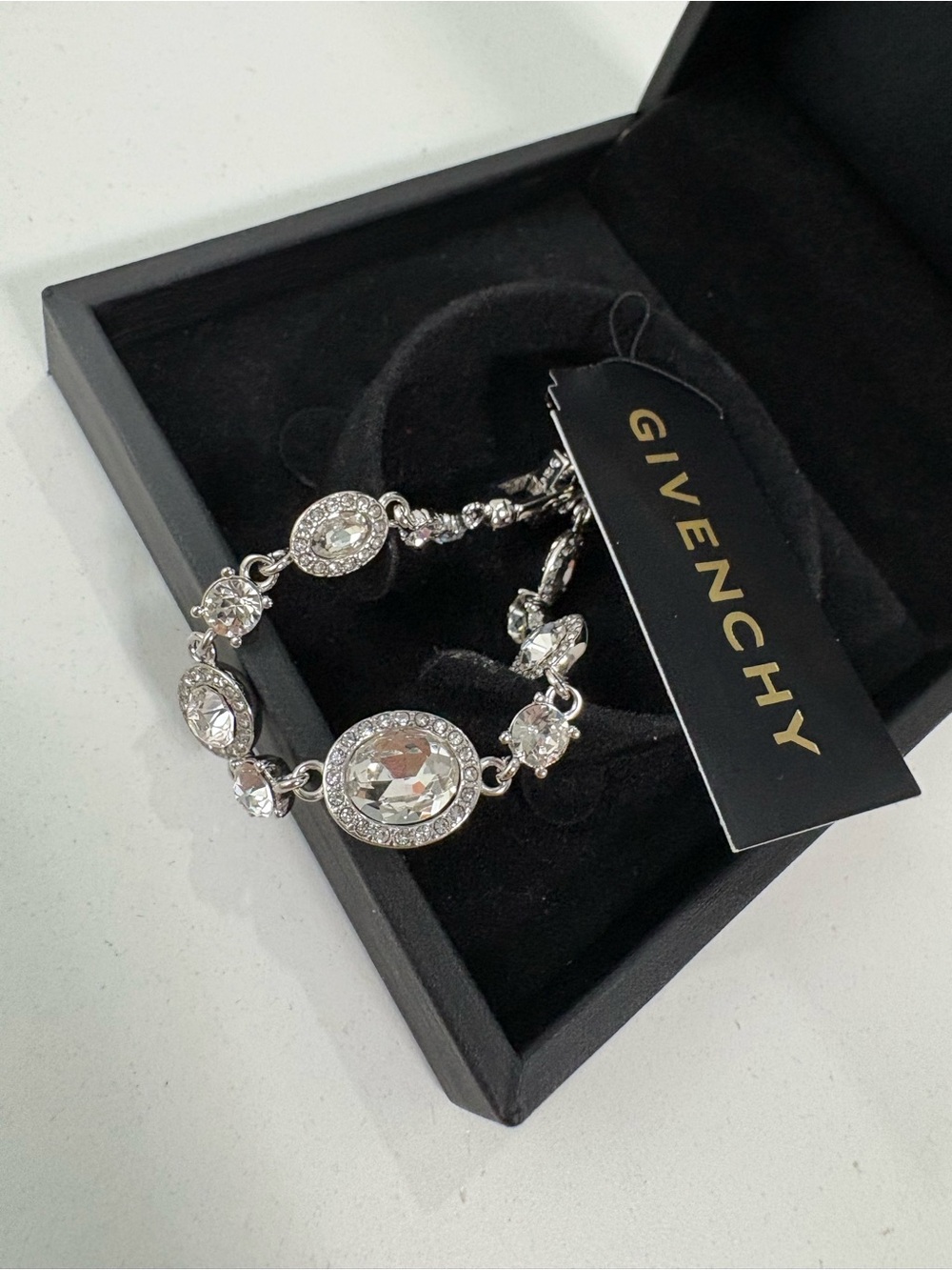 Givenchy Silver Crystal Link Bracelet - Picture 11 of 12